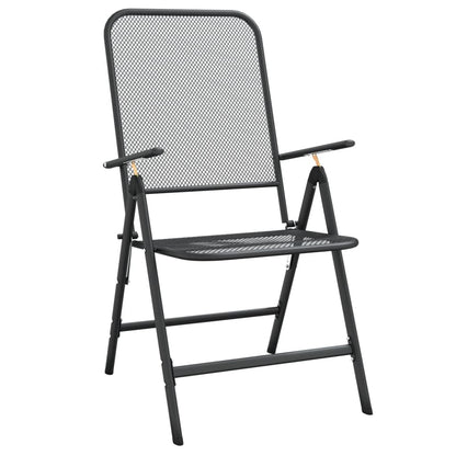 Garden Dining Set | Anthracite | Metal mesh with e-coating finish | Large
