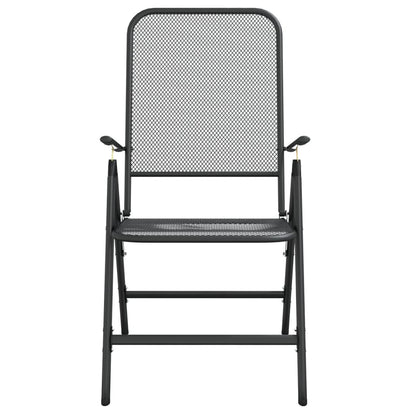 Garden Dining Set | Anthracite | Metal mesh with e-coating finish | Large