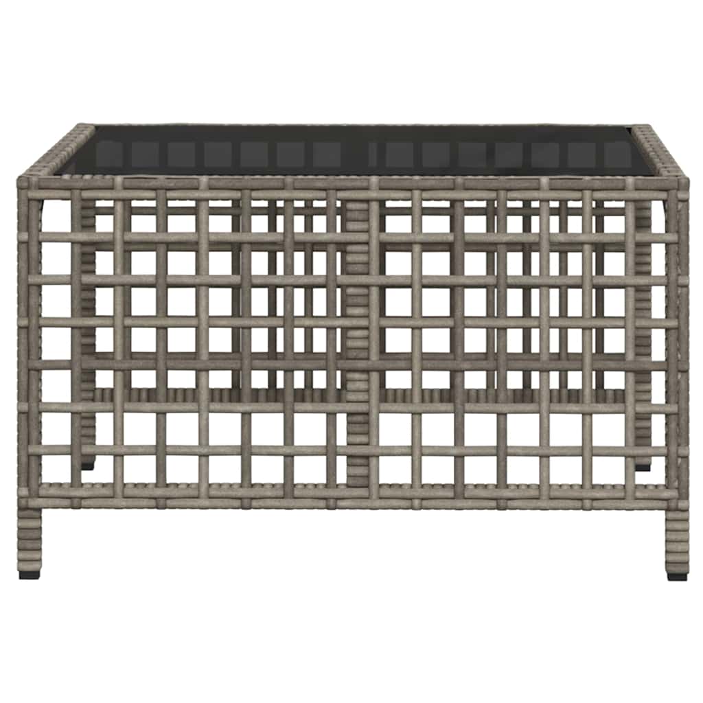 3 Piece Corner Patio Sofa Set with Cushions Gray Poly Rattan