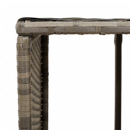 Storage Shelves for Hot Tub 2 pcs Gray Poly Rattan