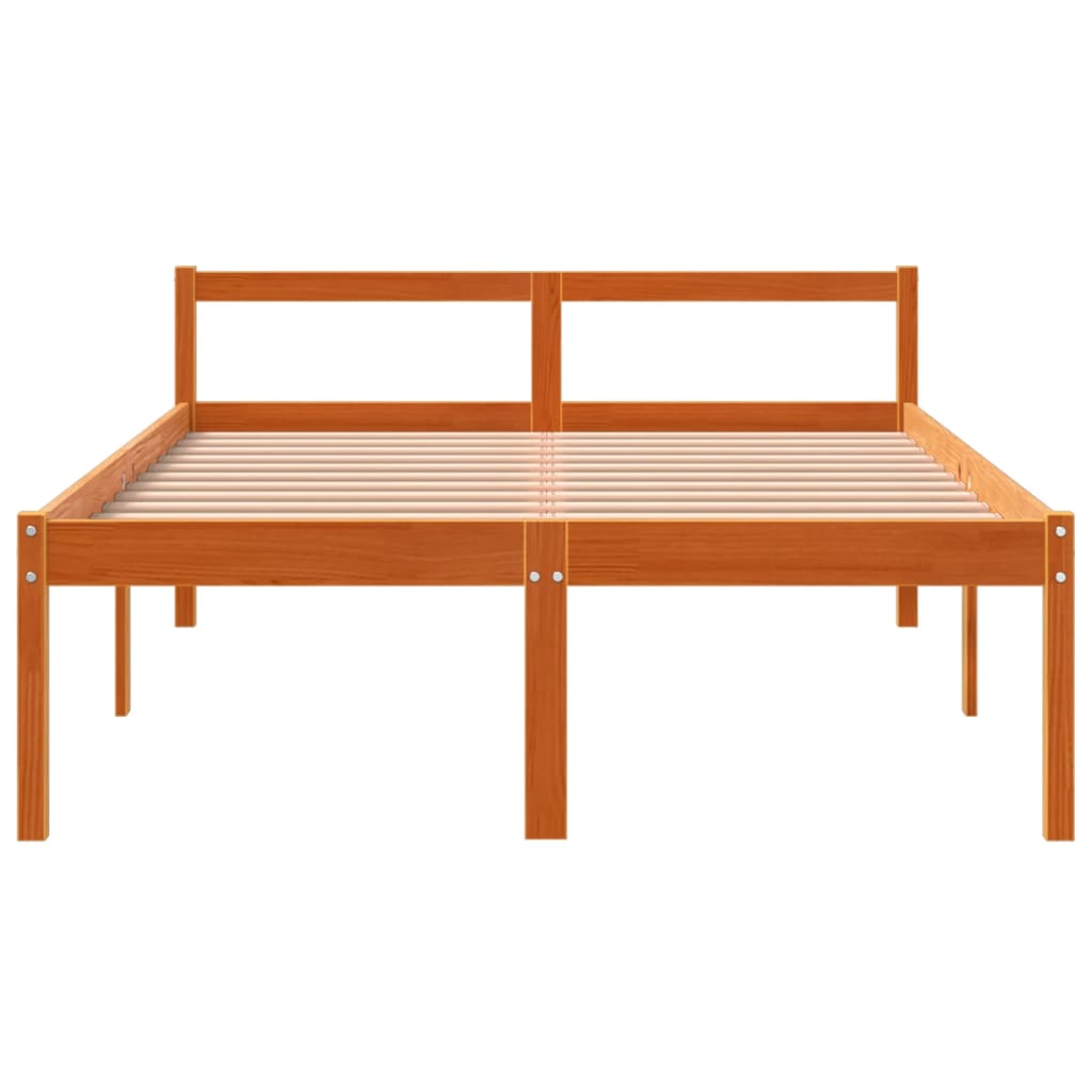 Senior Bed | Wax Brown | Solid pine wood, Plywood slats | Double