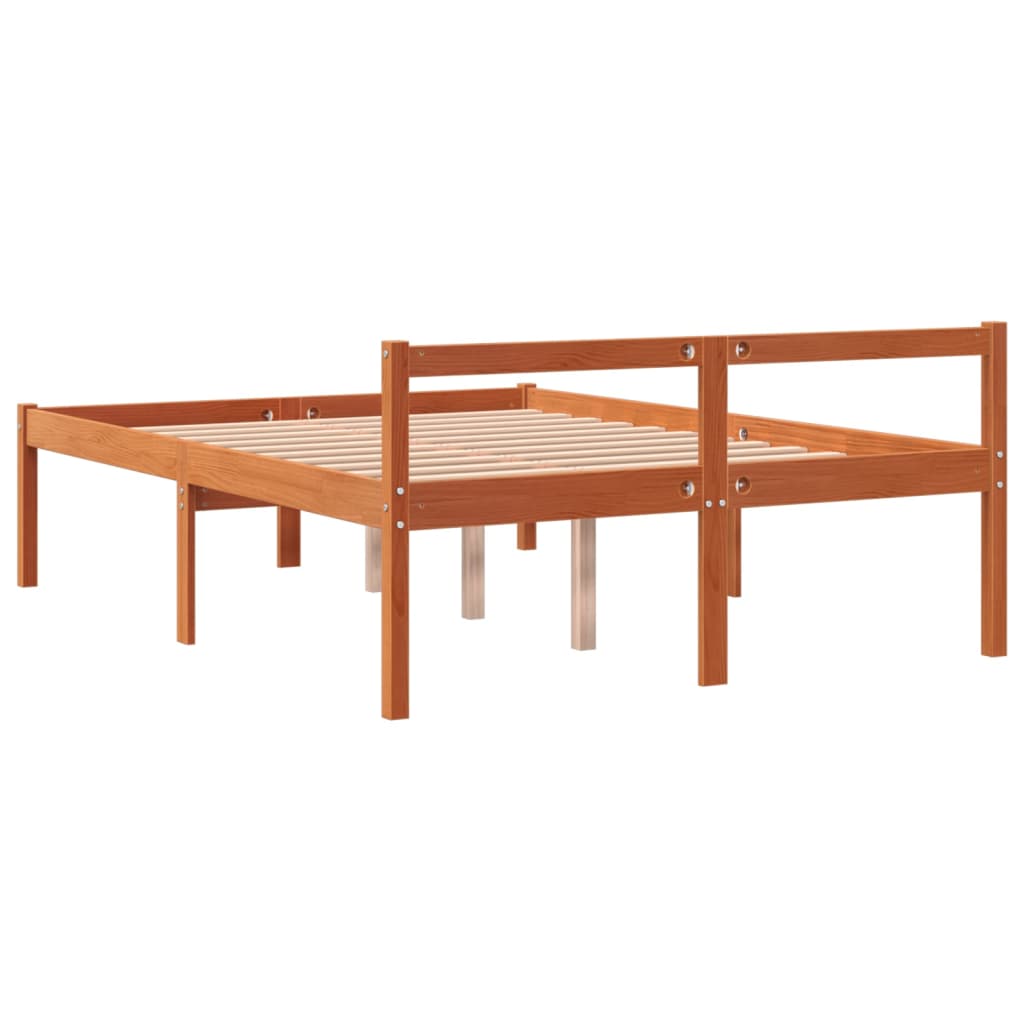 Senior Bed | Wax Brown | Solid pine wood, Plywood slats | Double