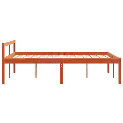 Senior Bed | Wax Brown | Solid Pinewood, Plywood (Slats) | 120x200 cm