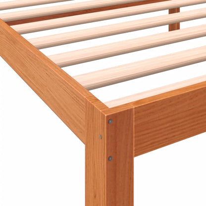 Bed Frame | Wax Brown | Solid Pine Wood, Plywood | 100 x 200 cm | Durable