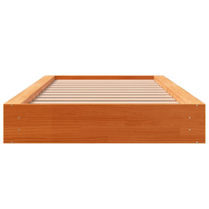 Bed Frame | Wax brown | Solid pine wood, Plywood | 100x200 cm |  Modern