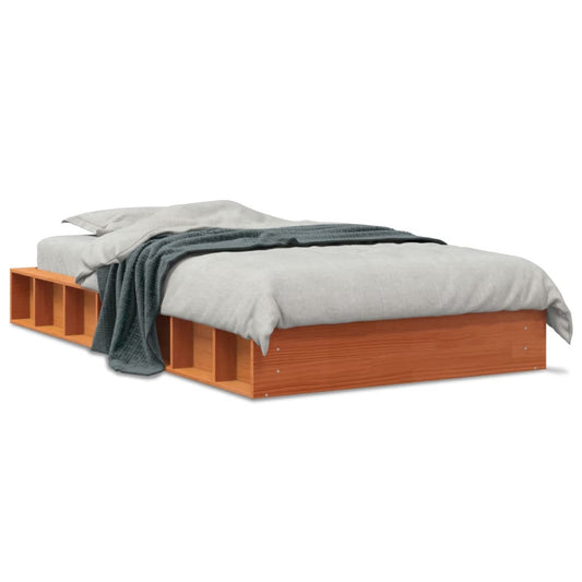 Bed Frame | Wax brown | Solid Pine Wood | Small Single |  Durable
