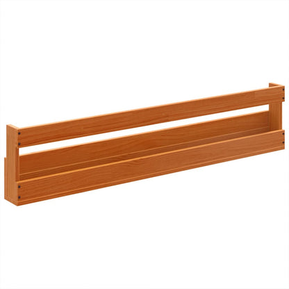 Wall-mounted Shoe Racks 2 pcs Wax Brown 110x8.5x23.5 cm Solid Wood Pine