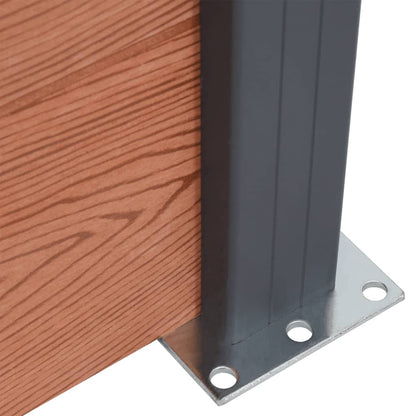 Fence Panel Set Brown 526x186 cm WPC
