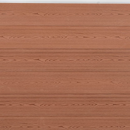 Fence Panel Set Brown 353x186 cm WPC