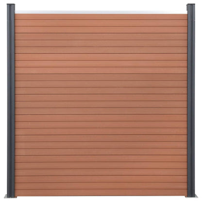 Fence Panel Set Brown 872x186 cm WPC
