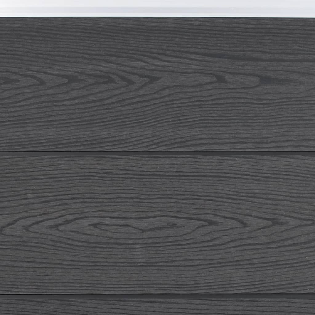 Fence Panel Set Grey 872x186 cm WPC