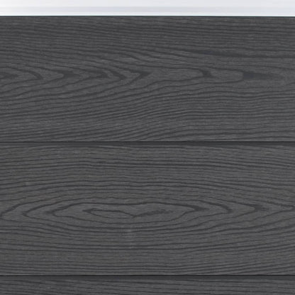Fence Panel Set Grey 872x186 cm WPC