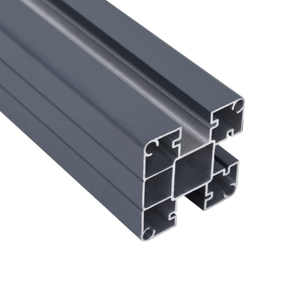 Fence Panel Set Grey 872x186 cm WPC