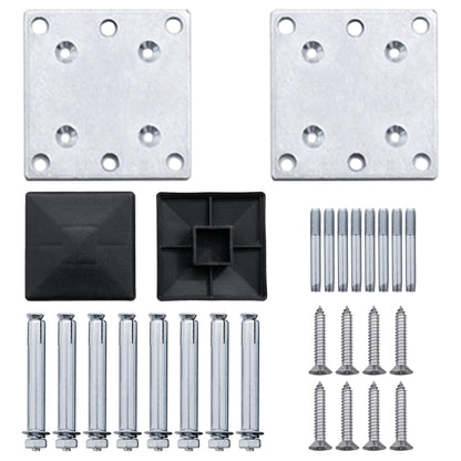Fence Panel Set Grey 872x186 cm WPC