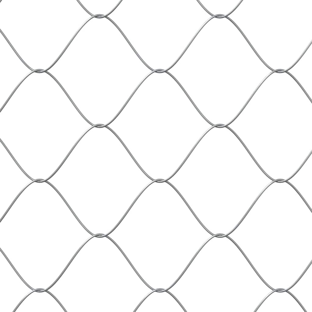 Dog Cage with Door Gray 6.6'x6.6'x4.9'Galvanized Steel