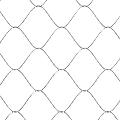 Dog Cage with Door Gray 6.6'x6.6'x4.9'Galvanized Steel