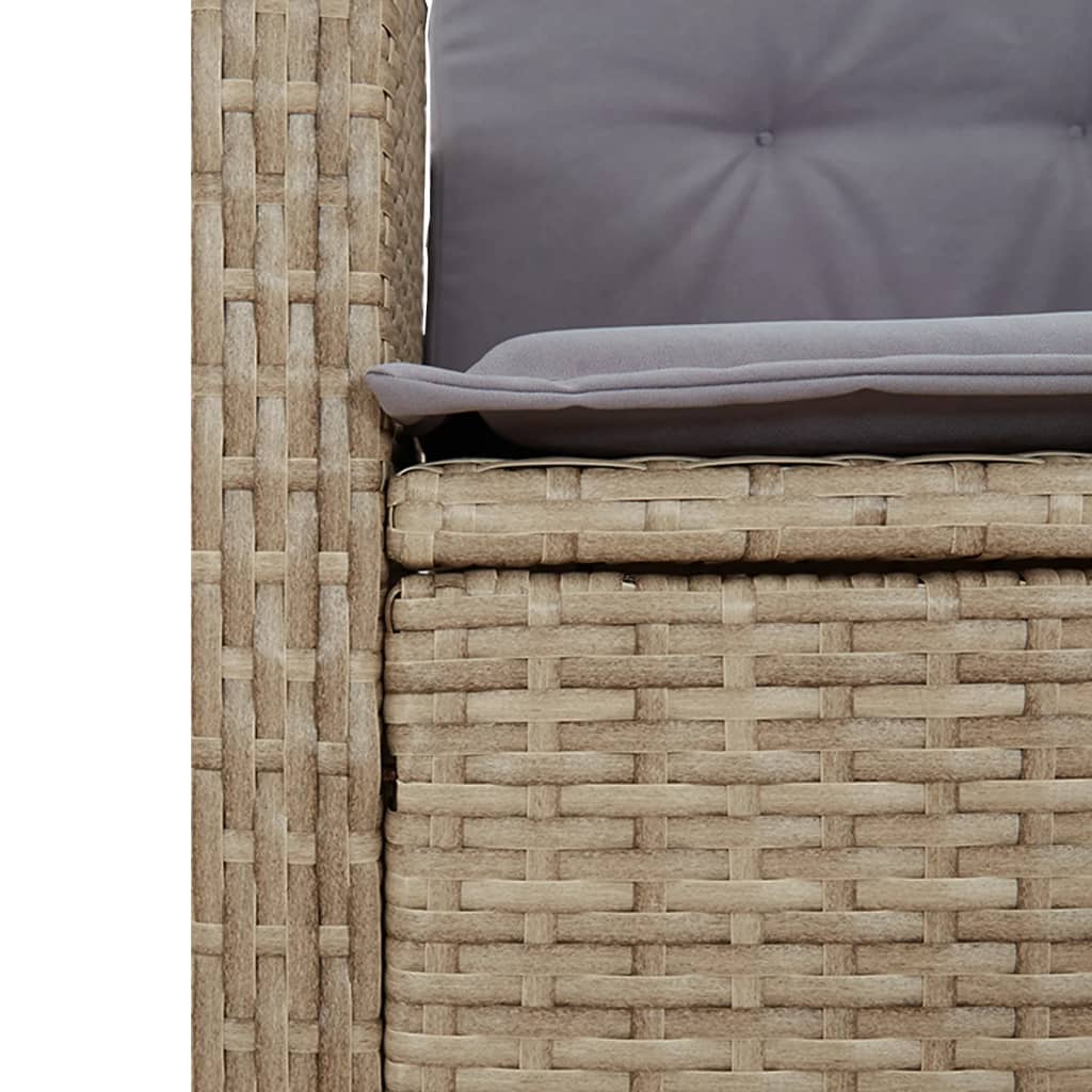 7 Piece Garden Dining Set with Cushions Grey Poly Rattan (US only)