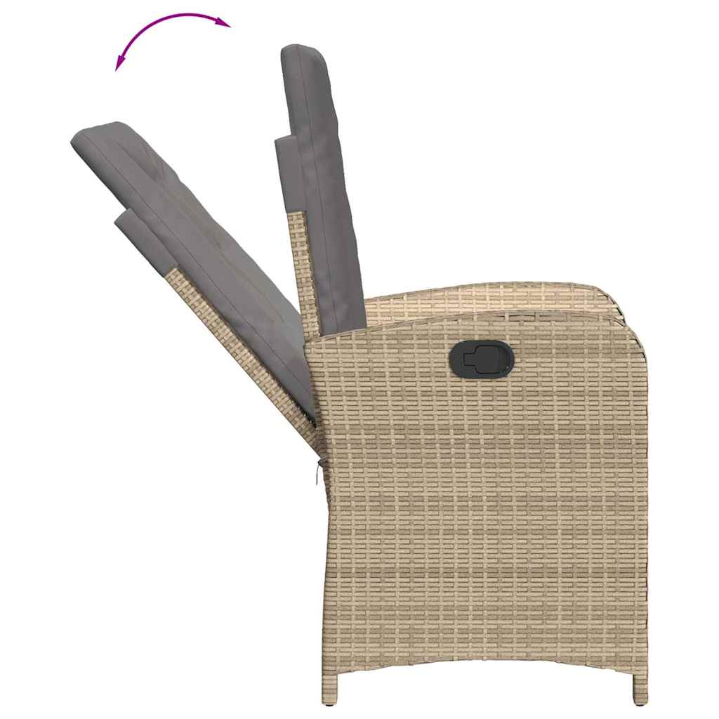 9 Piece Garden Dining Set with Cushions Grey Poly Rattan (US only)