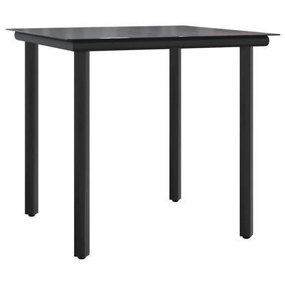 3 Piece Garden Dining Set with Cushions Grey Poly Rattan (US only)