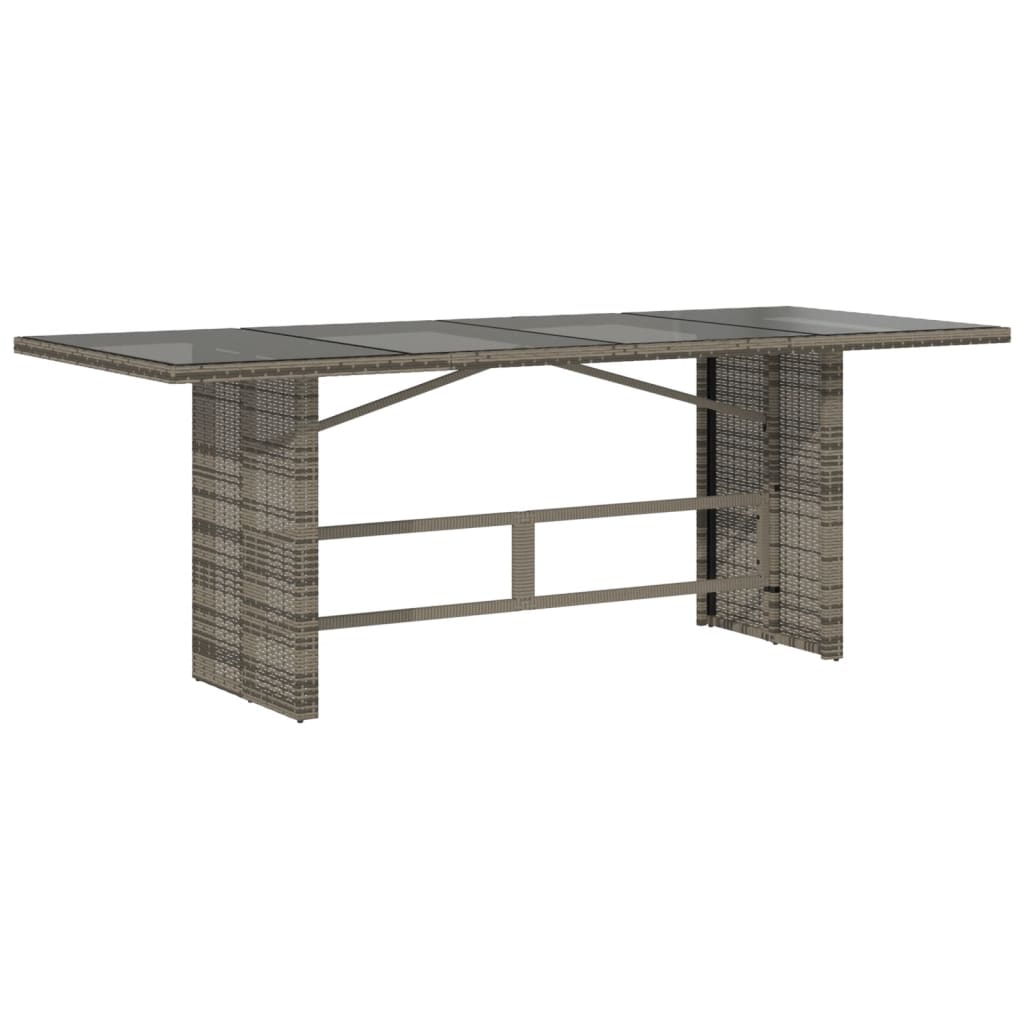9 Piece Garden Dining Set with Cushions Grey Poly Rattan (US only)
