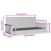 Swing Bench Beige 119x56x48 cm Poly Rattan