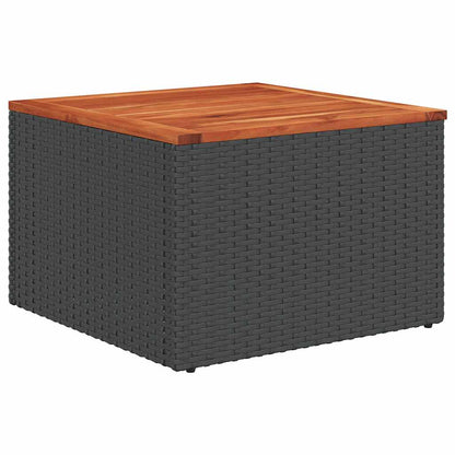 Garden Table | Black and Brown | PE Rattan | Compact | Durable