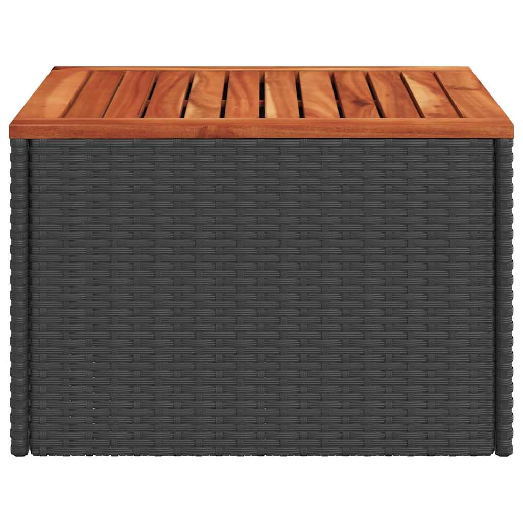 Garden Table | Black and Brown | PE Rattan | Compact | Durable