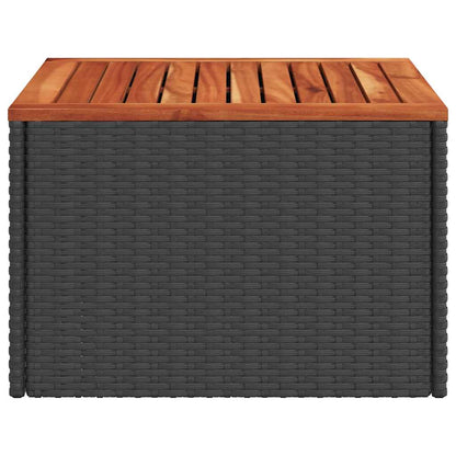 Garden Table | Black and Brown | PE Rattan | Compact | Durable
