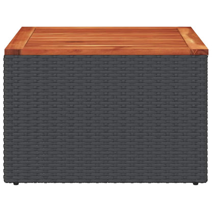 Garden Table | Black and Brown | PE Rattan | Compact | Durable