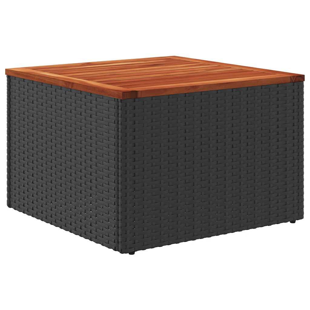 Garden Table | Black and Brown | PE Rattan | Compact | Durable