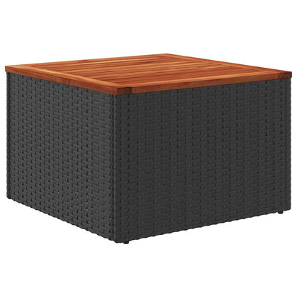 Garden Table | Black and Brown | PE Rattan | Compact | Durable