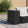 Garden Side Table with Glass Top Black 58x27.5x55 cm Poly Rattan