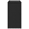 Garden Side Table with Glass Top Black 58x27.5x55 cm Poly Rattan