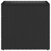 Garden Side Table with Glass Top Black 58x27.5x55 cm Poly Rattan