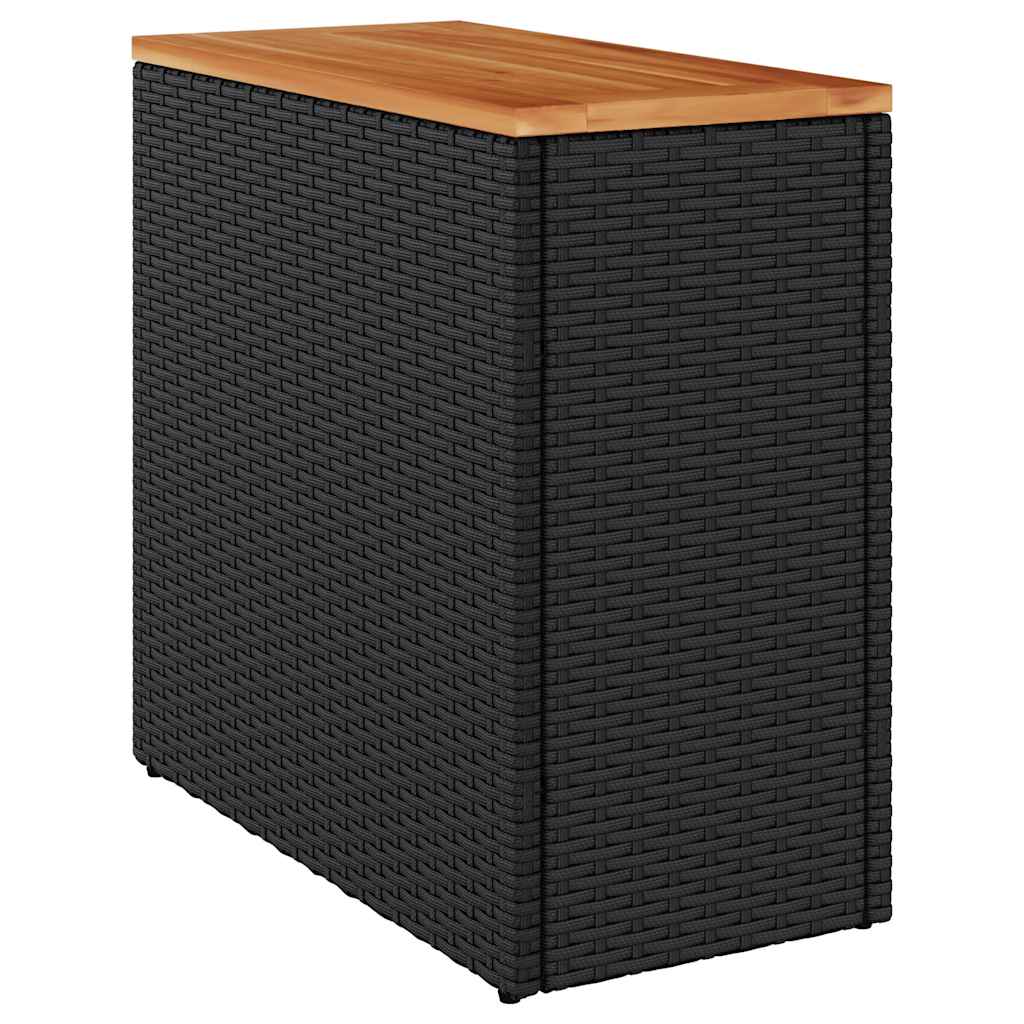 Garden Side Table | Black and Brown