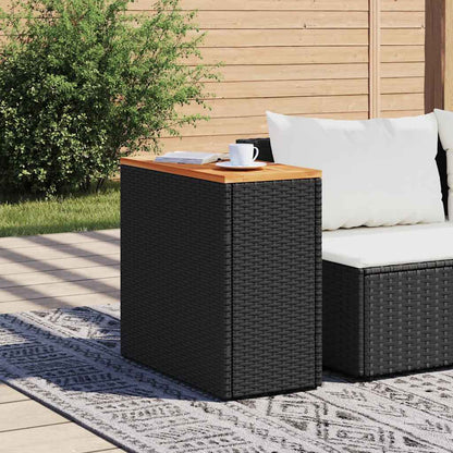 Garden Side Table | Black and Brown