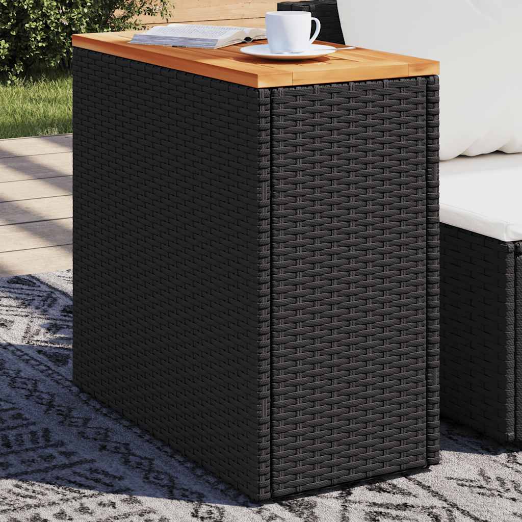 Garden Side Table | Black and Brown
