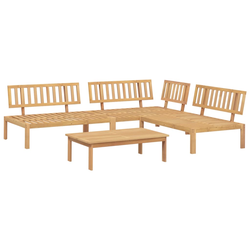 4 Piece Patio Pallet Sofa Set Solid Wood Acacia