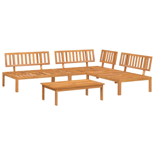 4 Piece Patio Pallet Sofa Set Solid Wood Acacia