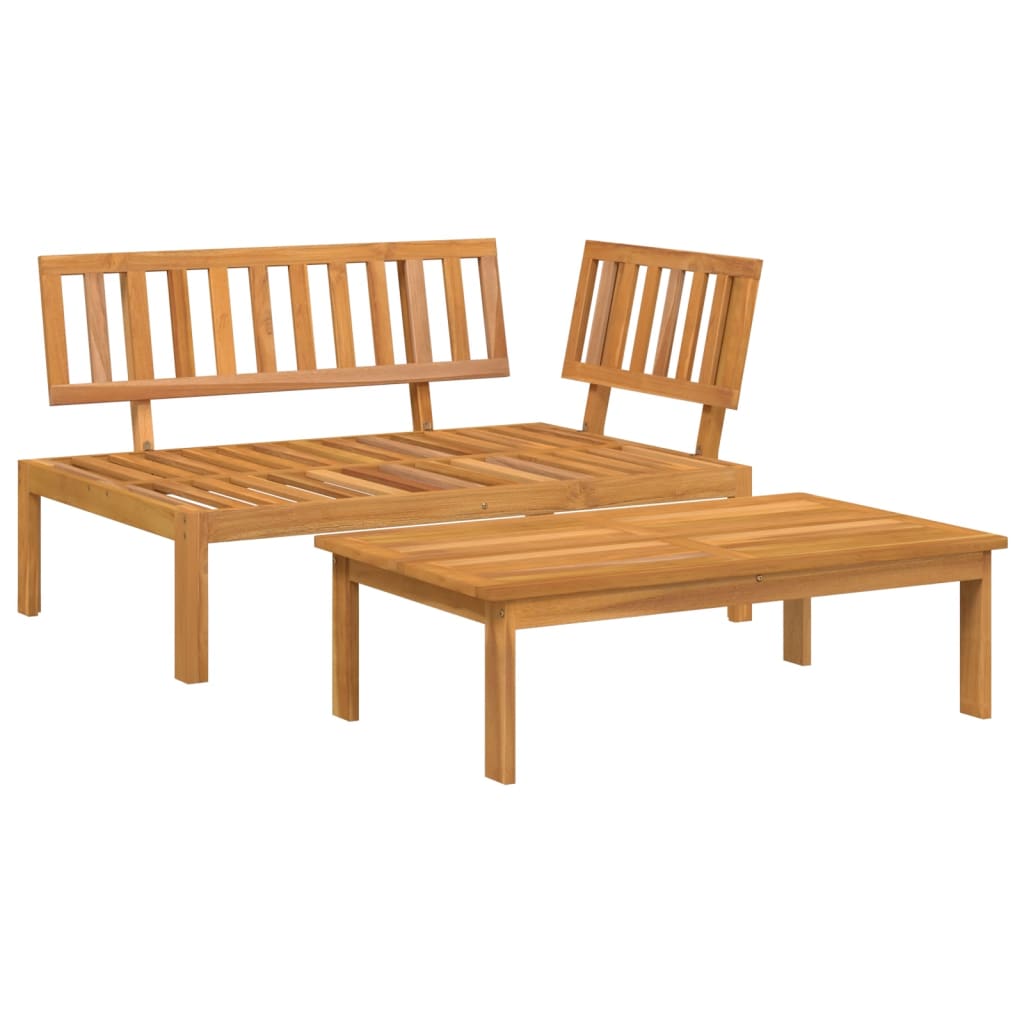 Patio Pallet Sofa Set 2 pcs Solid Wood Acacia