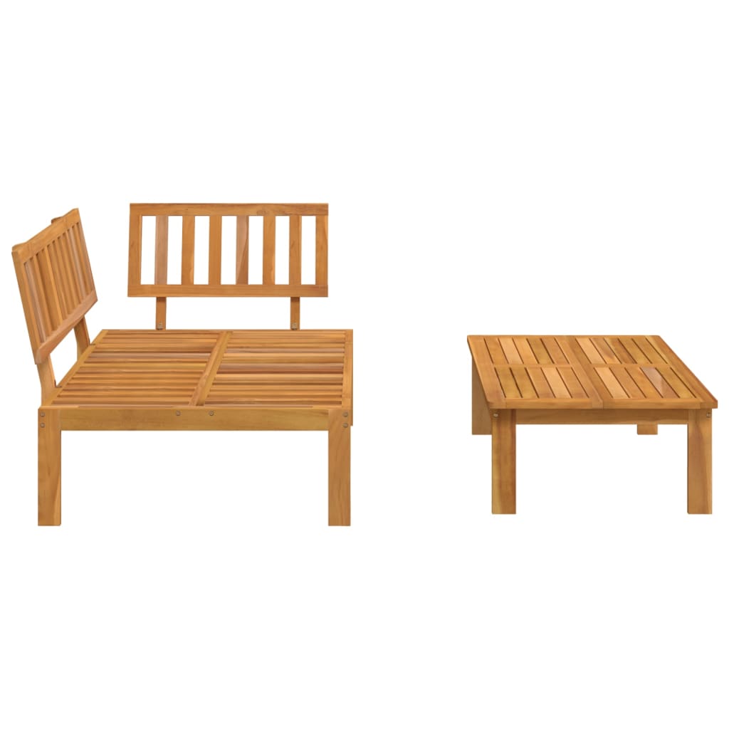 Patio Pallet Sofa Set 2 pcs Solid Wood Acacia