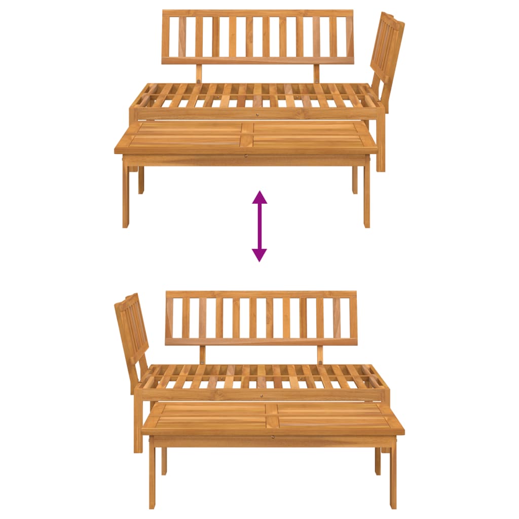 Patio Pallet Sofa Set 2 pcs Solid Wood Acacia