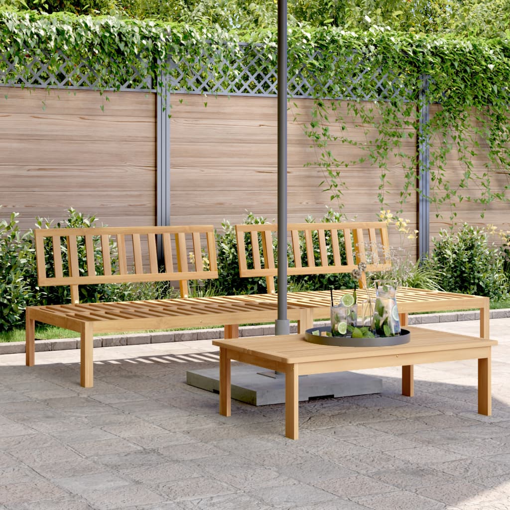 Patio Pallet Middle Sofas 2 pcs Solid Wood Acacia