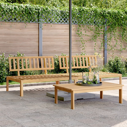 Patio Pallet Middle Sofas 2 pcs Solid Wood Acacia