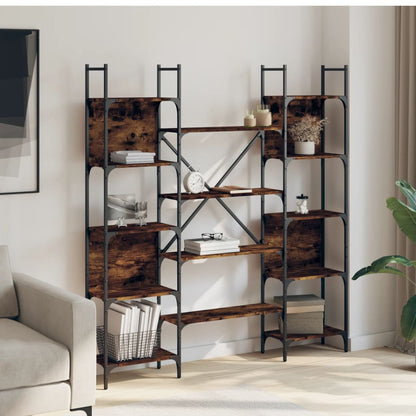 Bookshelf | Smoked oak | Engineered wood | Large | Bookshelf