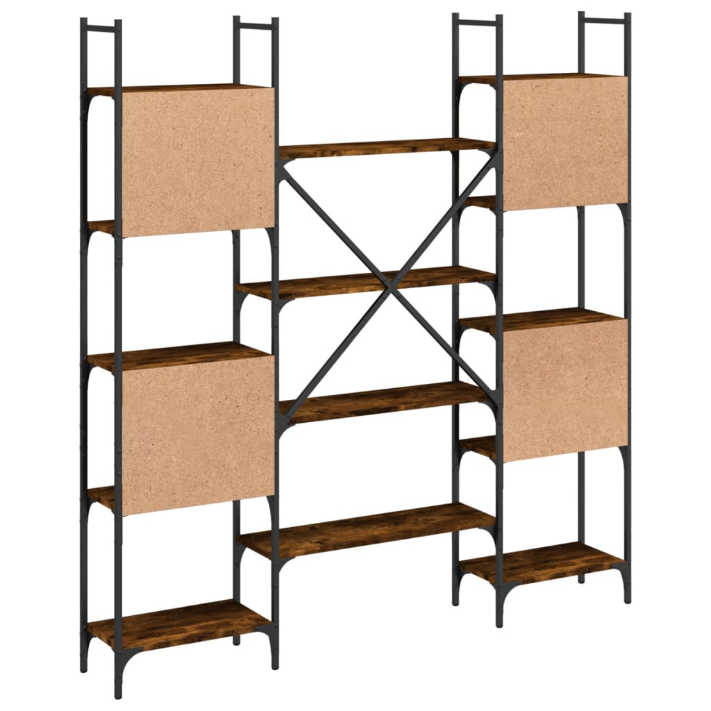 Bookshelf | Smoked oak | Engineered wood | Large | Bookshelf