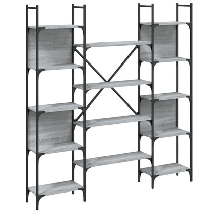 Bookshelf | Grey Sonoma | Engineered wood, powder-coated steel | Tall