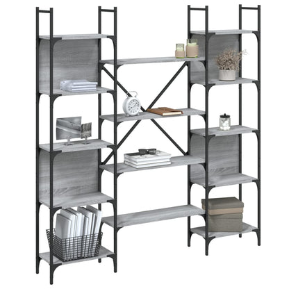 Bookshelf | Grey Sonoma | Engineered wood, powder-coated steel | Tall