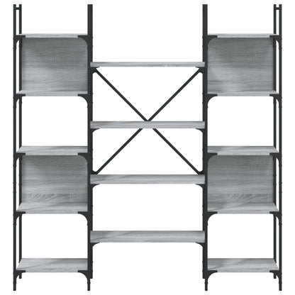 Bookshelf | Grey Sonoma | Engineered wood, powder-coated steel | Tall