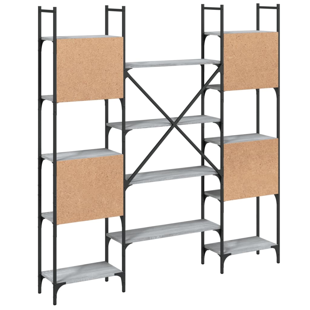 Bookshelf | Grey Sonoma | Engineered wood, powder-coated steel | Tall